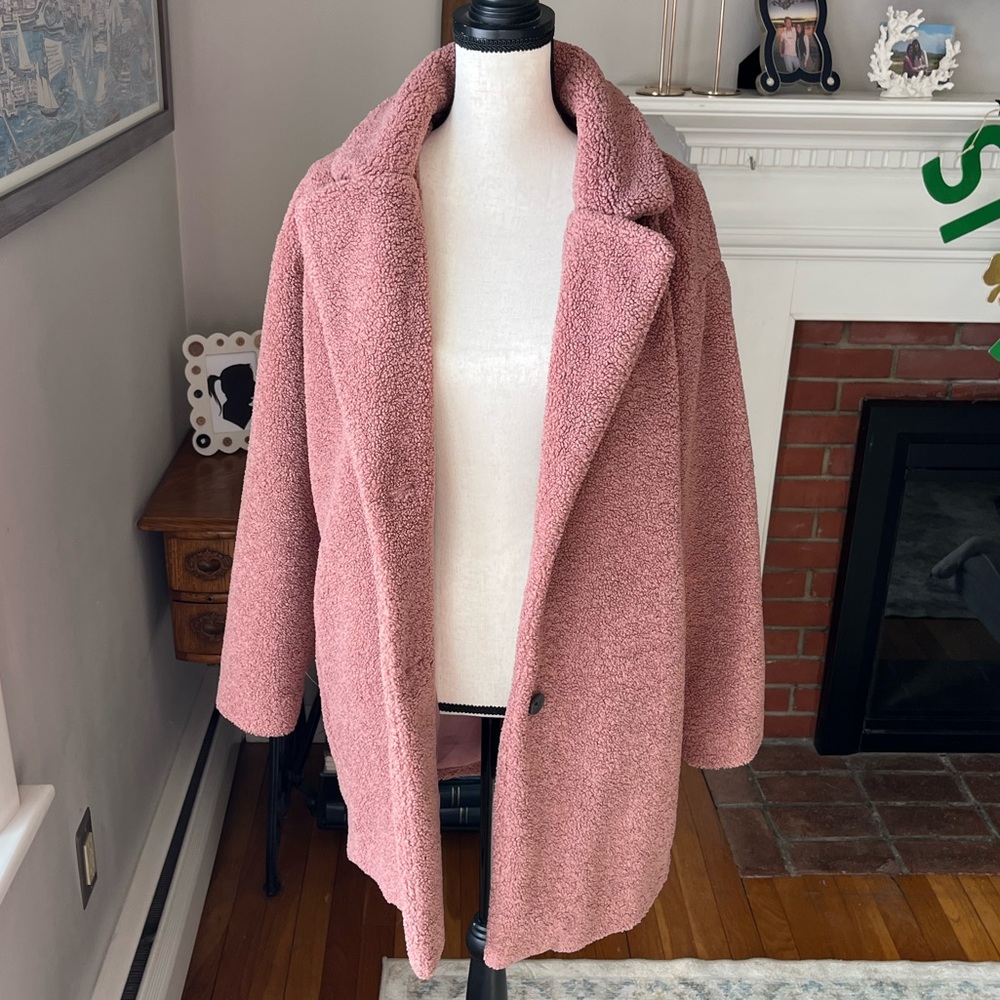 Daily Ritual | Teddy Bear Fleece Coat - Picture 9 of 14